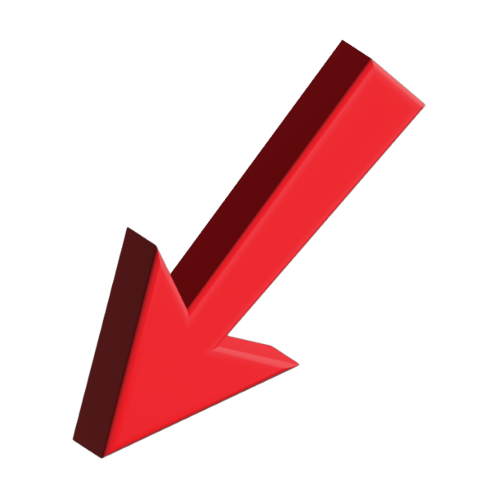 3d Red Arrow Transparent Background. 3D transparent arrow png