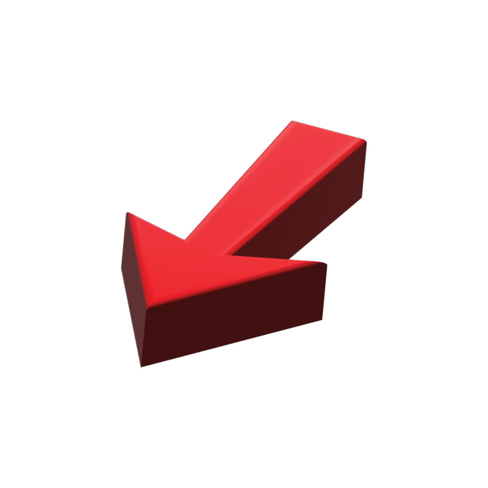 3d Red Arrow Transparent Background. 3D transparent arrow png