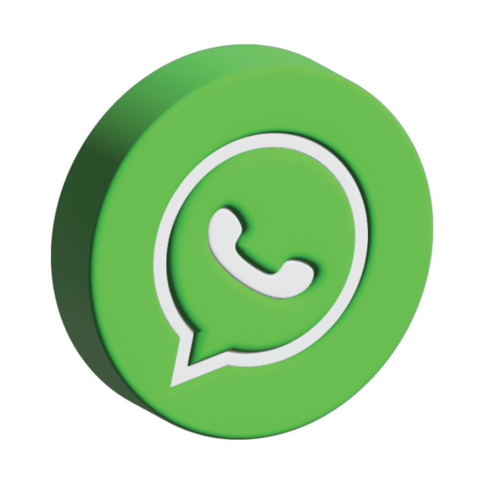 Whatsapp 3D icon logo transparent background png