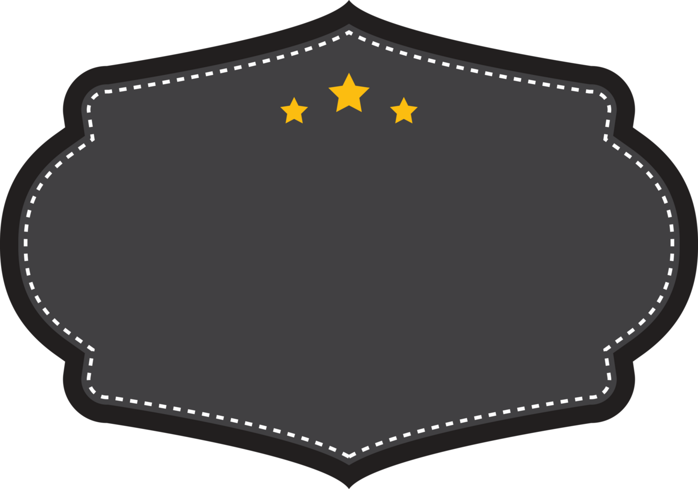 Vintage badged label element png