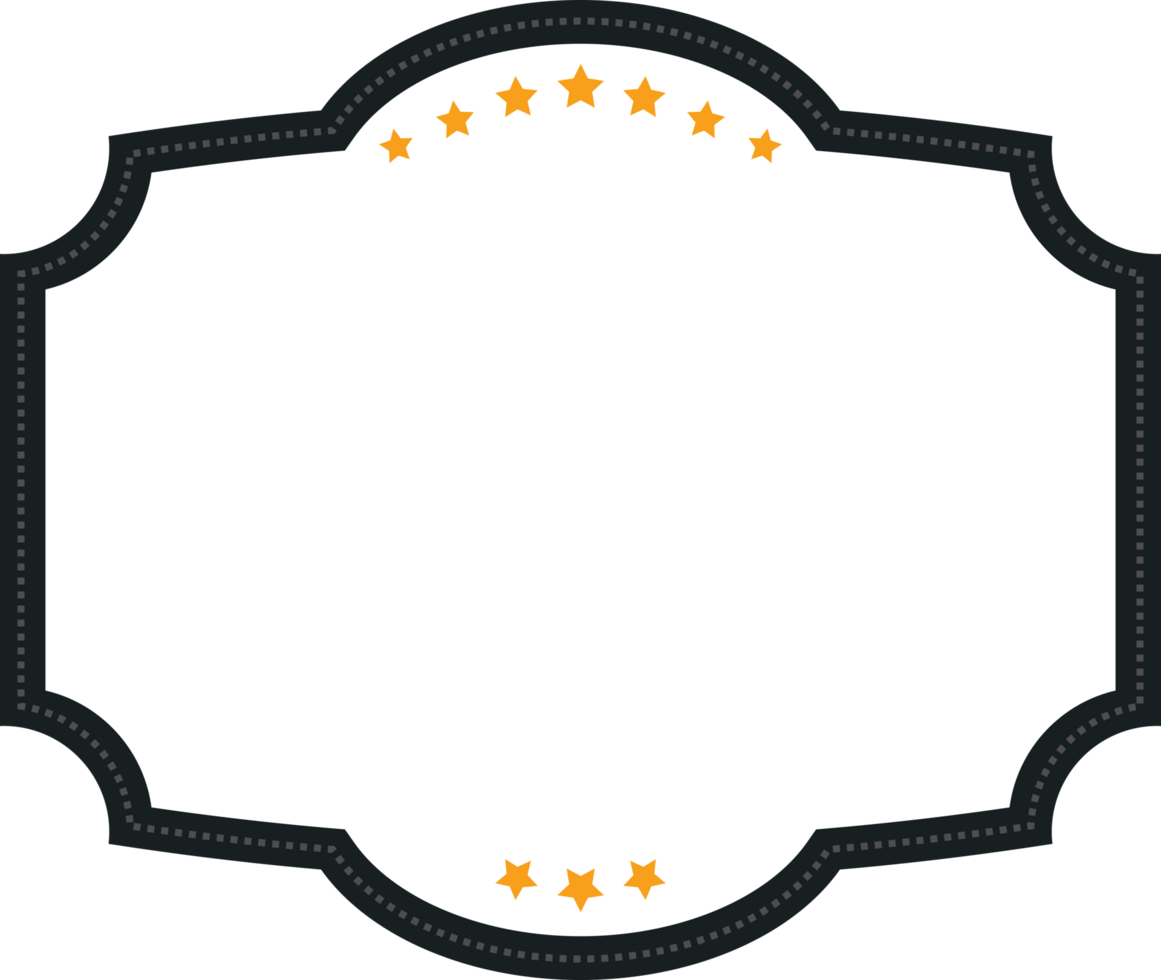 Vintage badged label element png