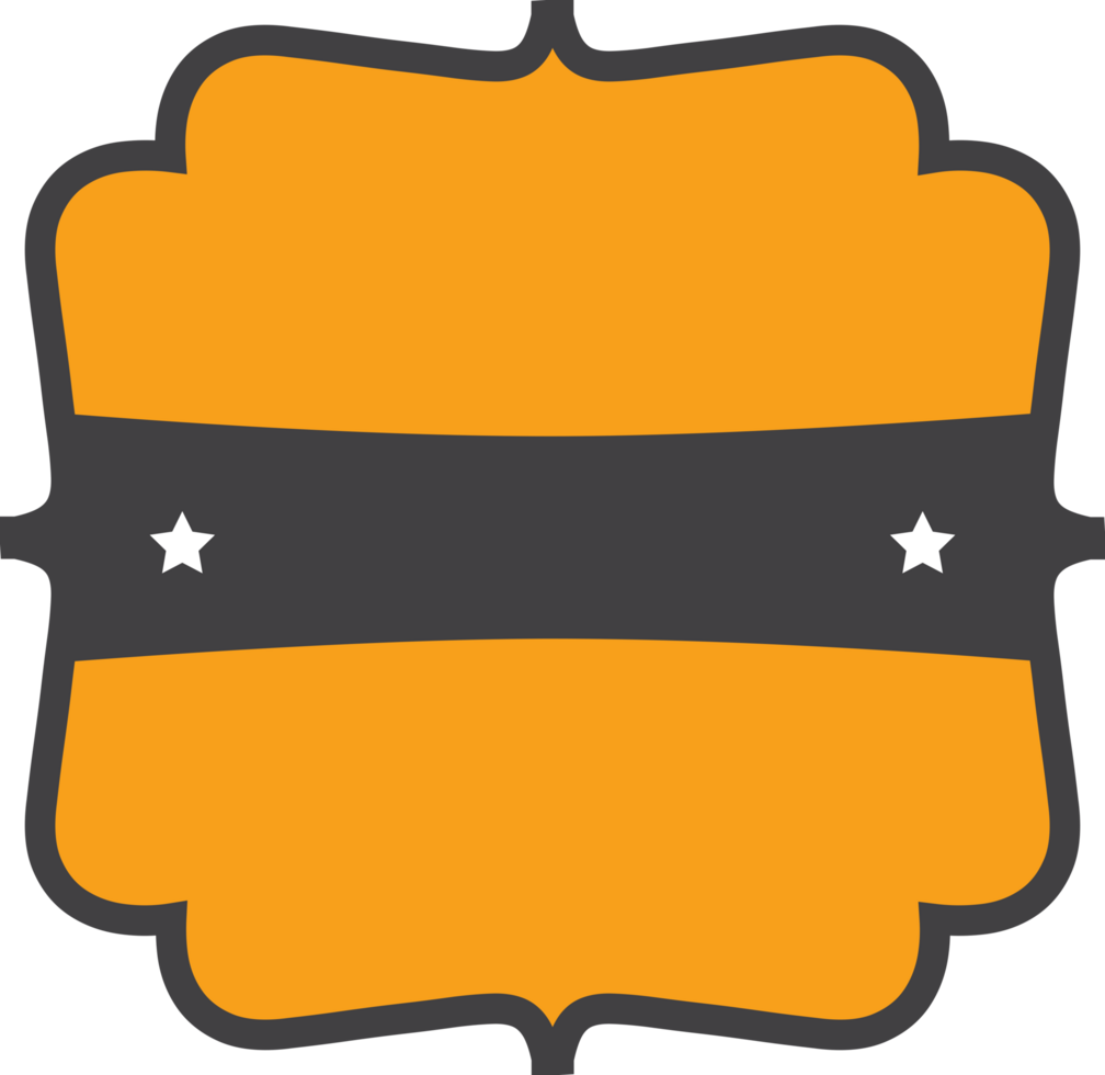 Vintage badged label element png