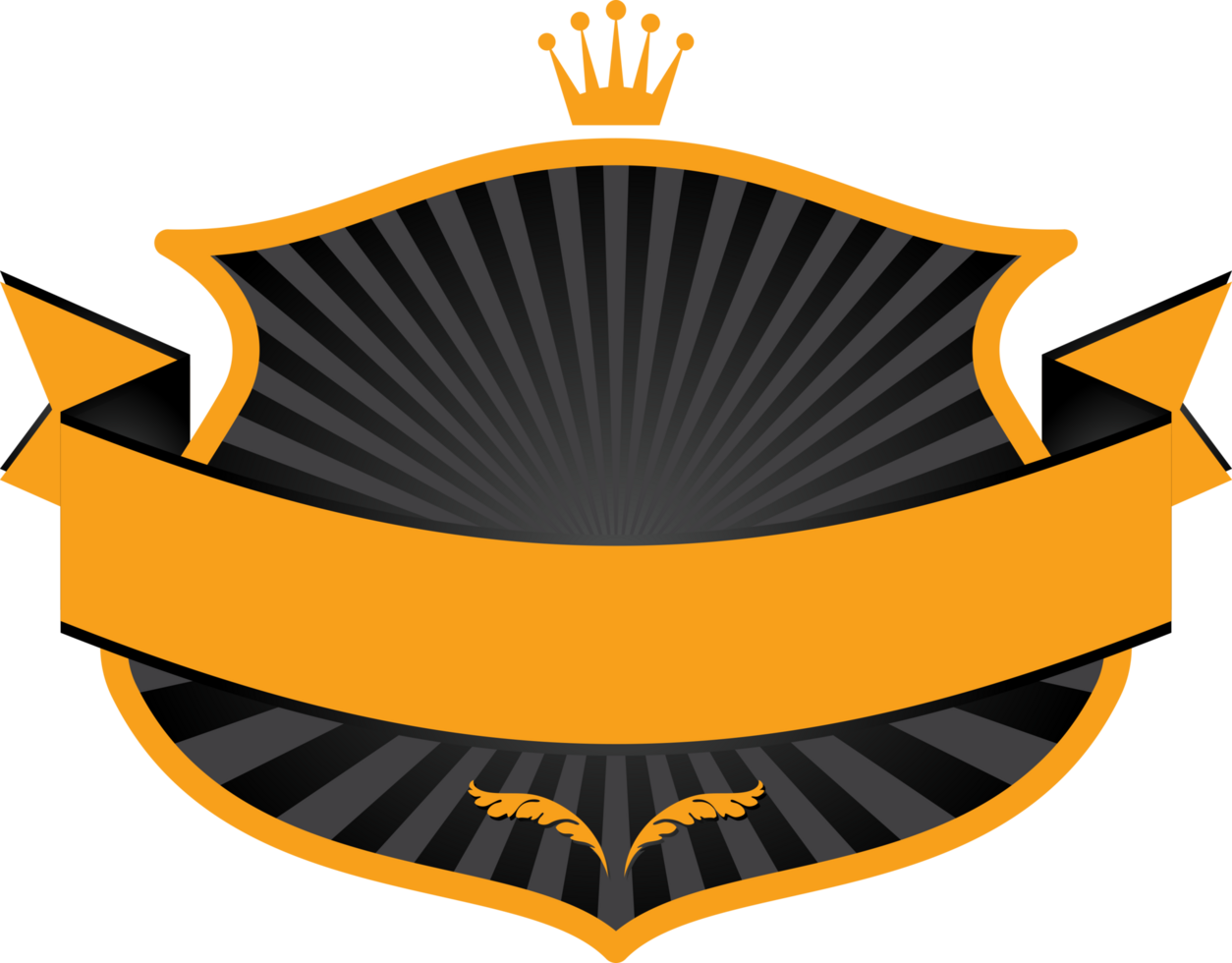 Vintage badged label element png