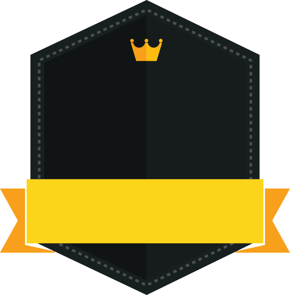 Vintage badged label element png