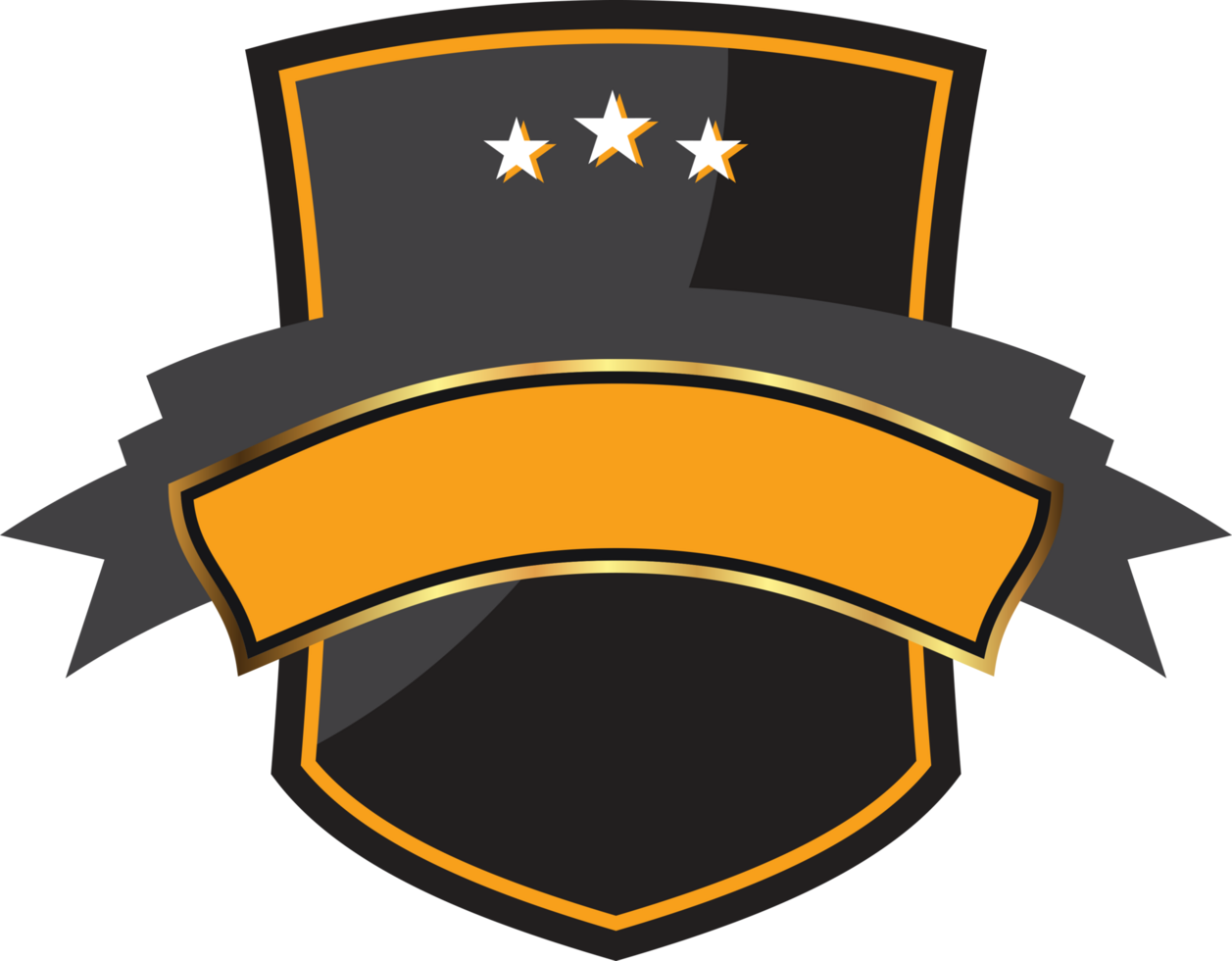 Vintage badged label element png