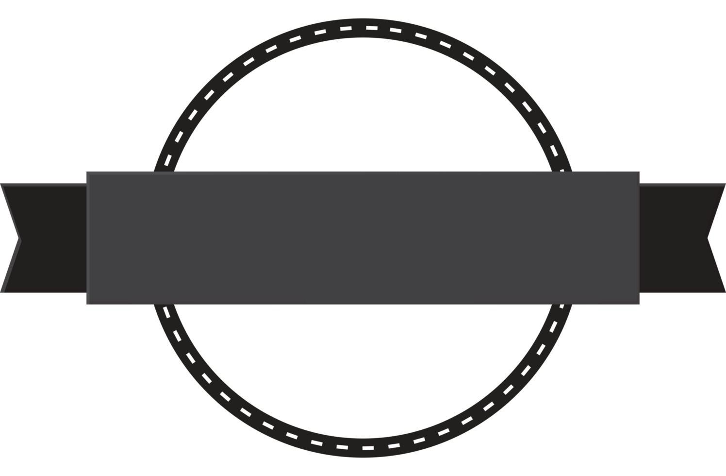 Vintage badged label element png