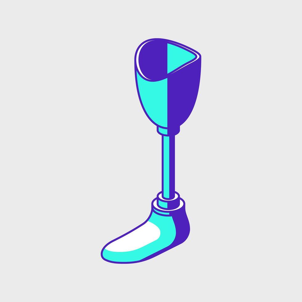 Prosthetic isometric icon illustration vector