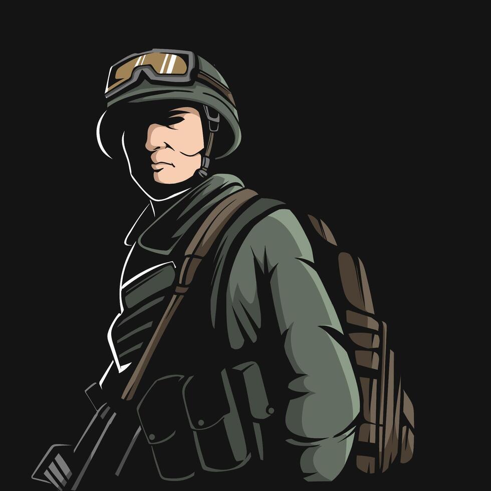 Army soldier illustration vector