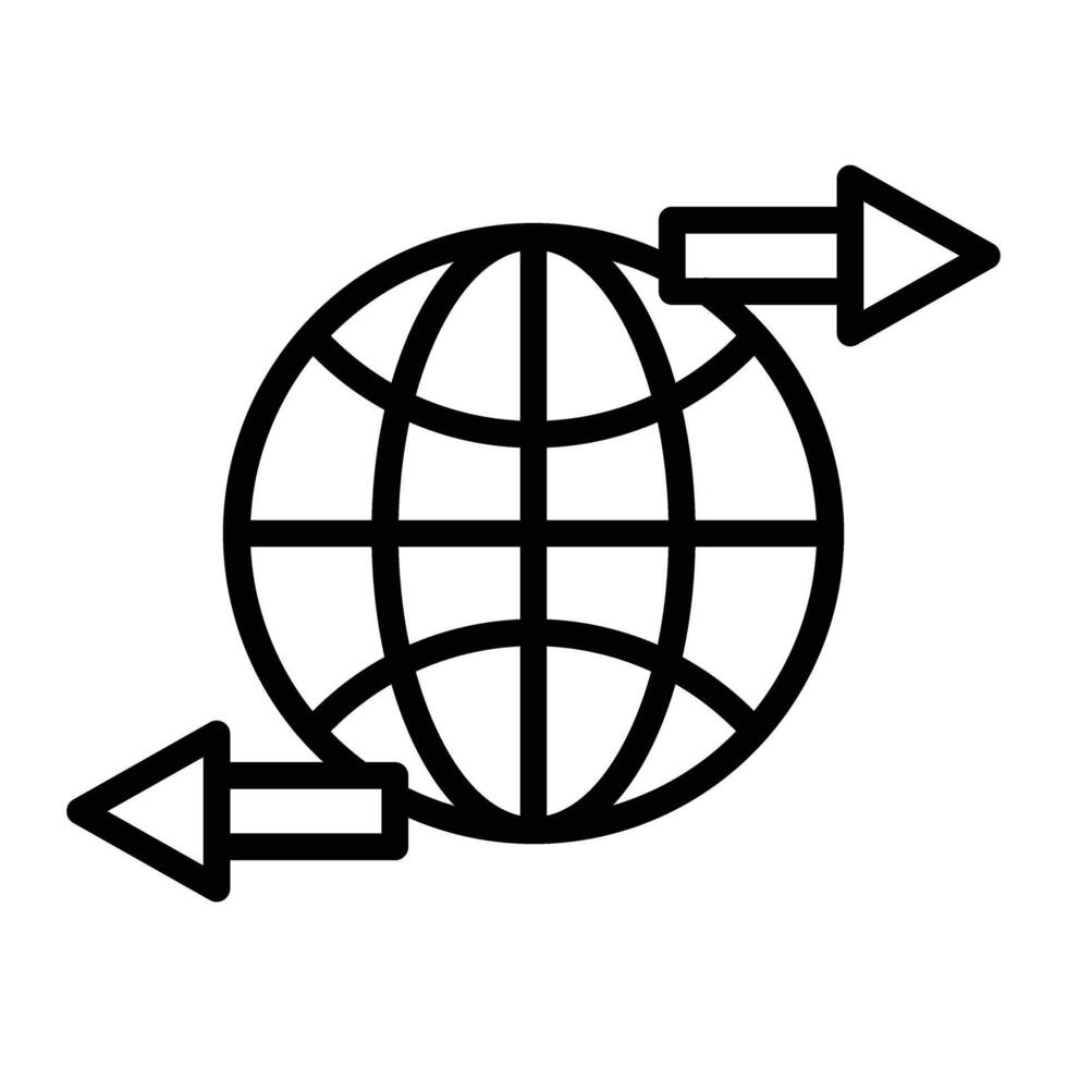 Import Export Line Icon Design vector