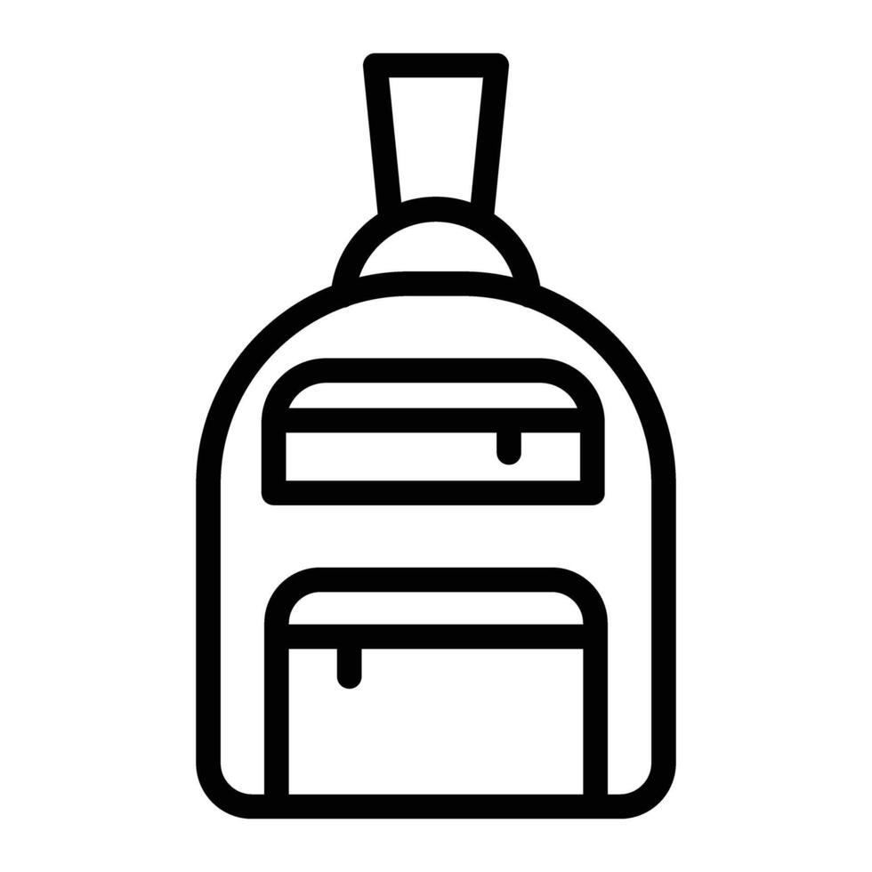 Shoulder Bag Line Icon Design vector