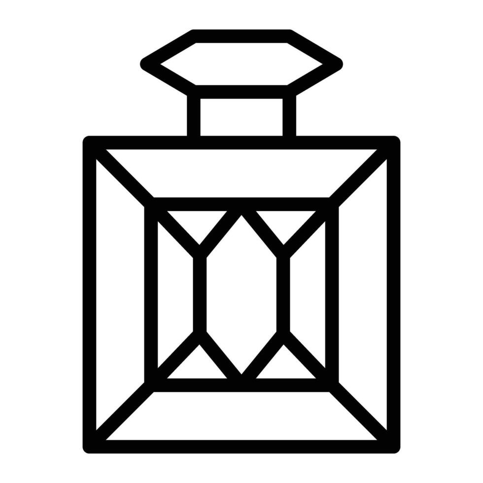 Perfume Bottle Line Icon Design vector