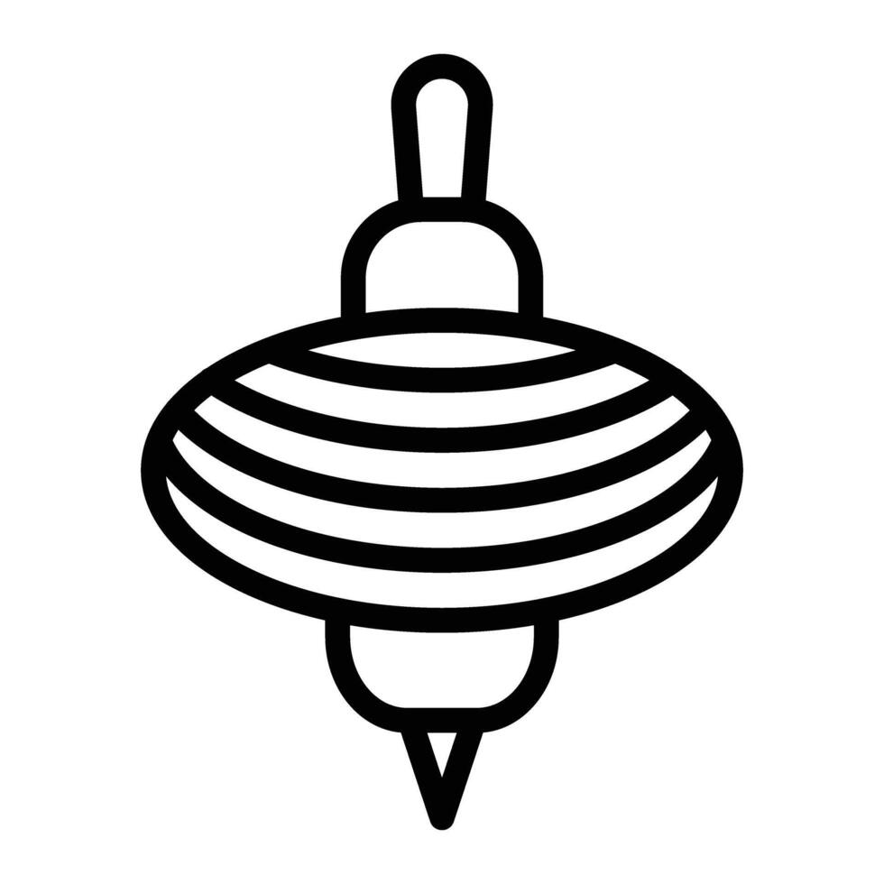 Spinning Top Line Icon Design vector