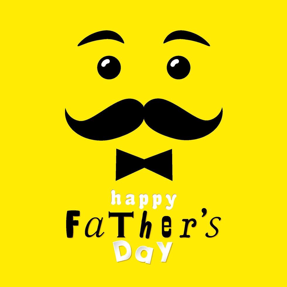 Happy Father's day creative postcard with Internet yellow face. Modern idea. Web smile sign. vector