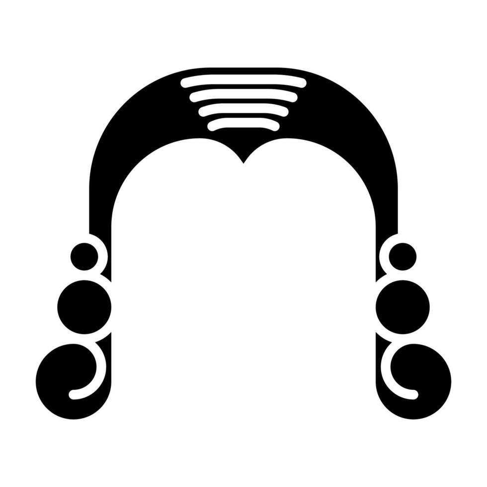 wig icon, judge and court tools icon vector