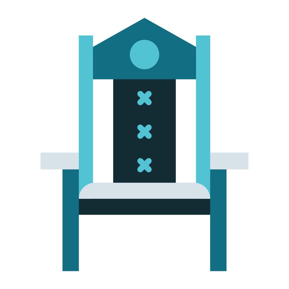office chair icon, judge and court tools icon vector