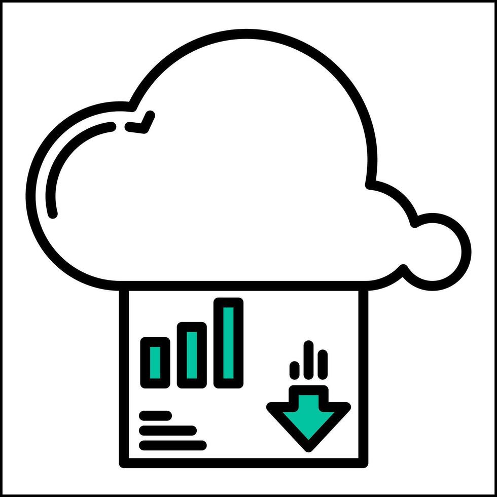 report data download, bookkeeping and business icon vector