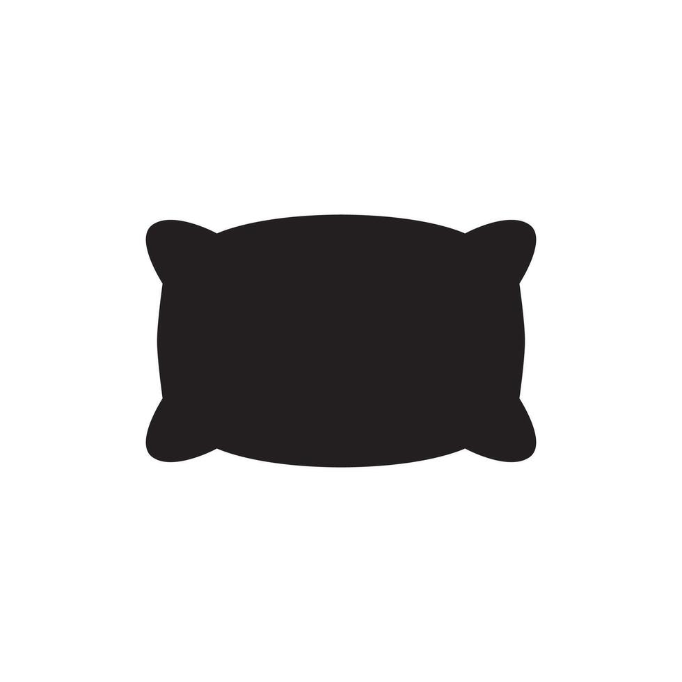 pillow icon black color vector