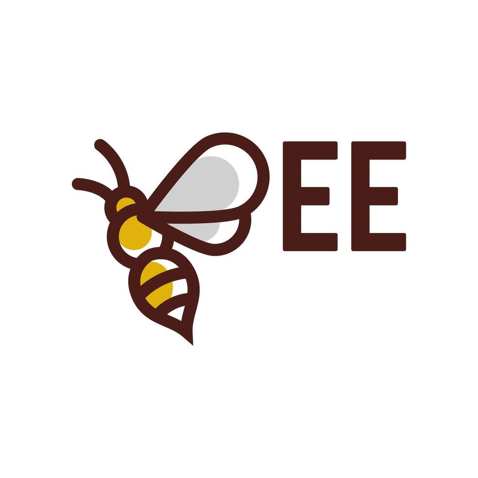Bee hive and honey logo flat designBee hive and honey logo flat design vector