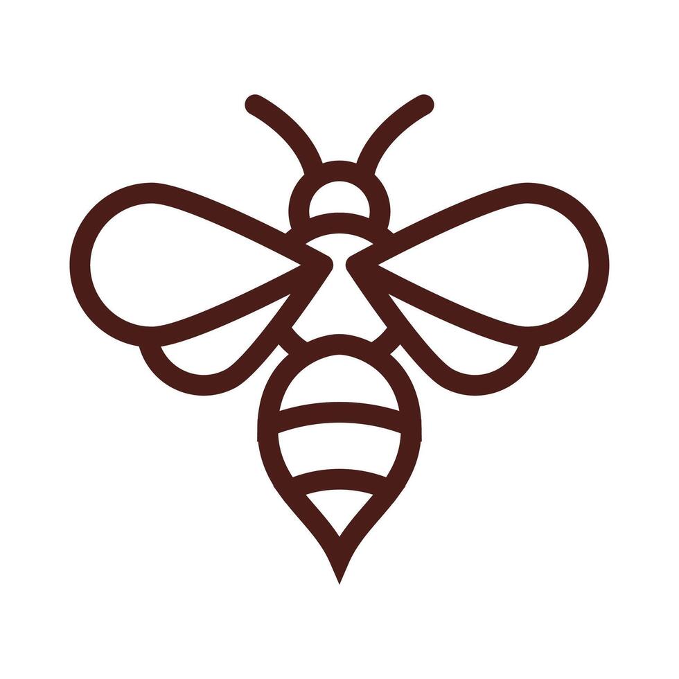 Bee icon in black style isolated on white background. vector