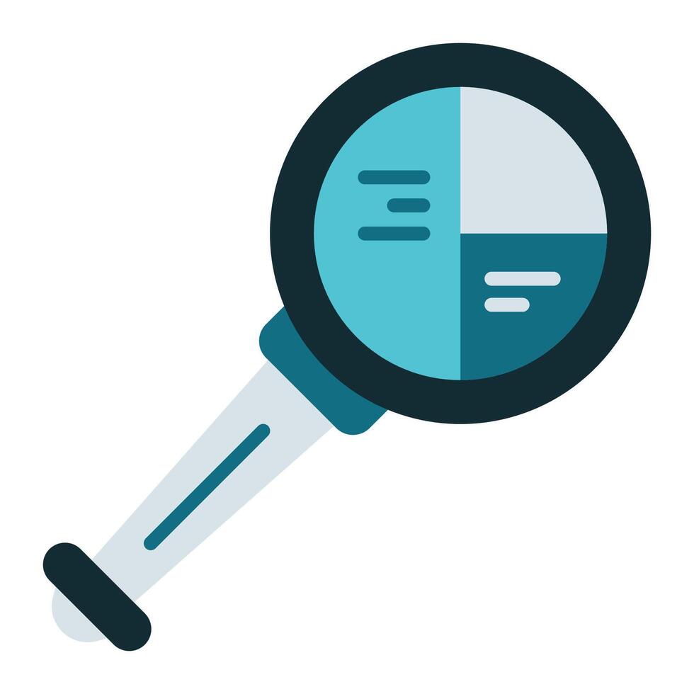 magnifying glass, bookkeeping and business icon vector
