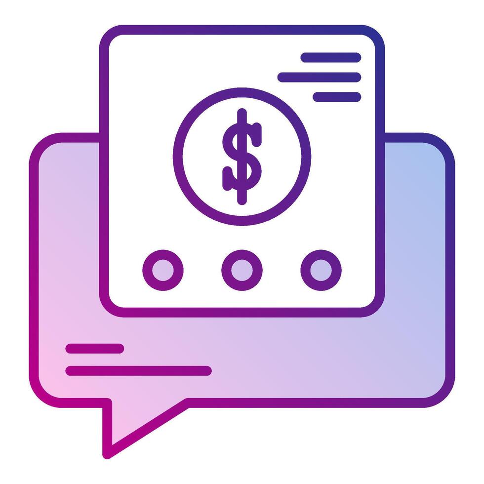 chat icon and financial report, bookkeeping and business icon vector