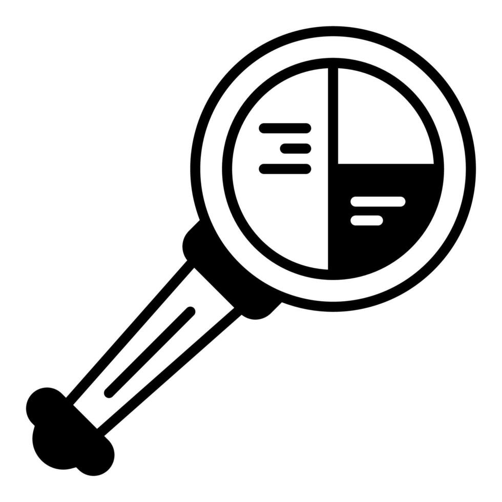 magnifying glass, bookkeeping and business icon vector