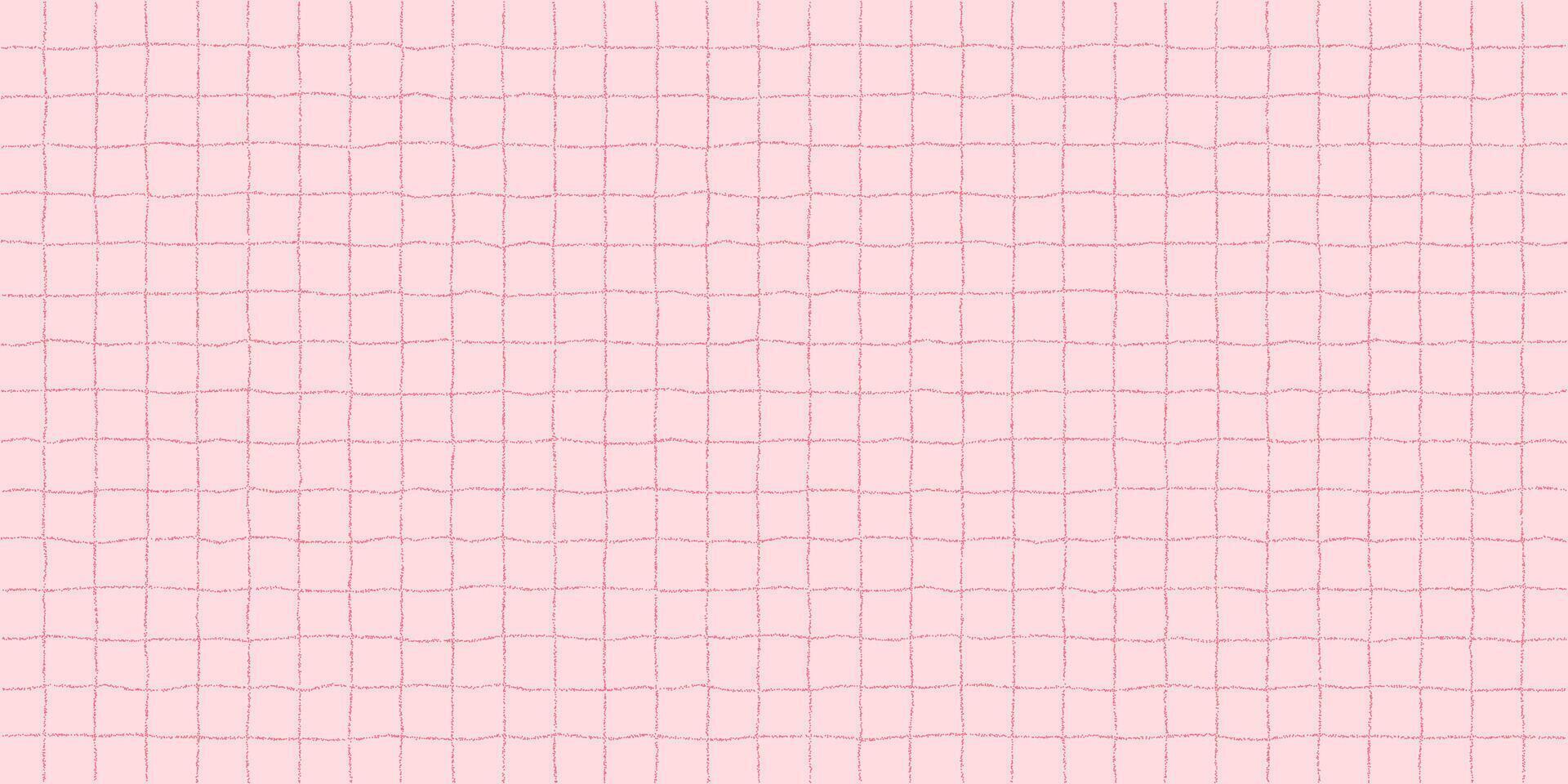 Textured sheet of pink checkered paper with a stipple effect. Cute pastel background, irregular geometric pattern. vector