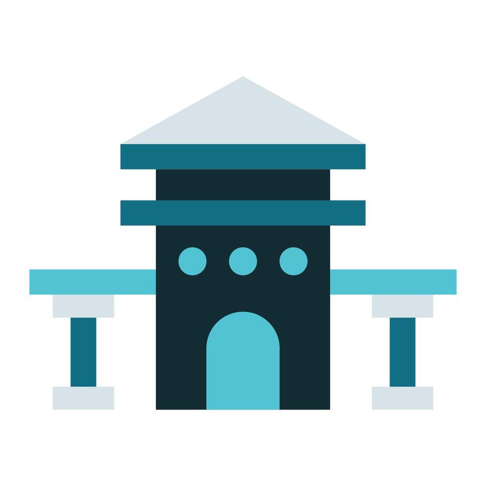 courthouse icon, judge and court tools icon vector