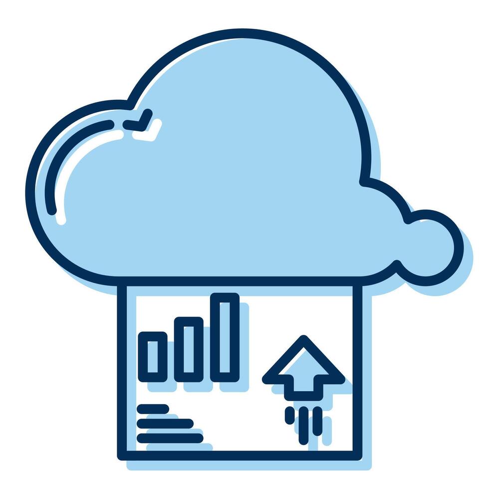 report data upload, bookkeeping and business icon vector