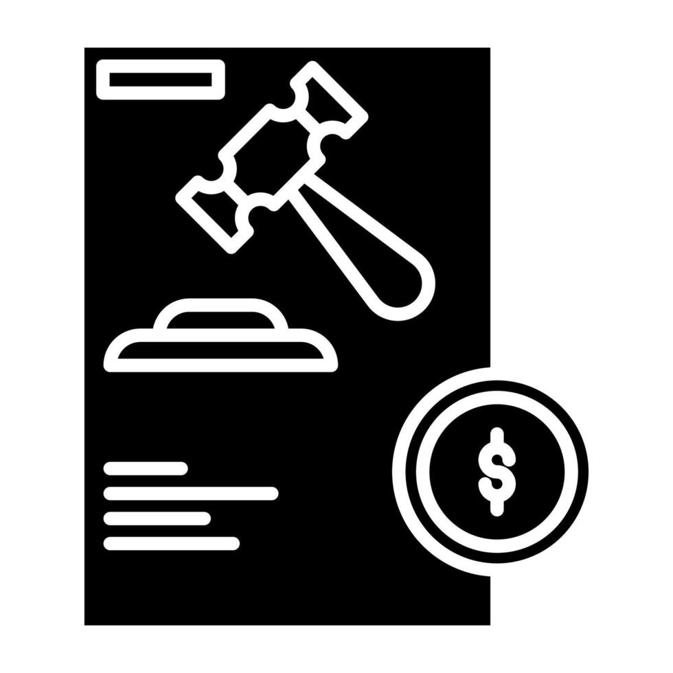 court fee icon, judge and court tools icon vector