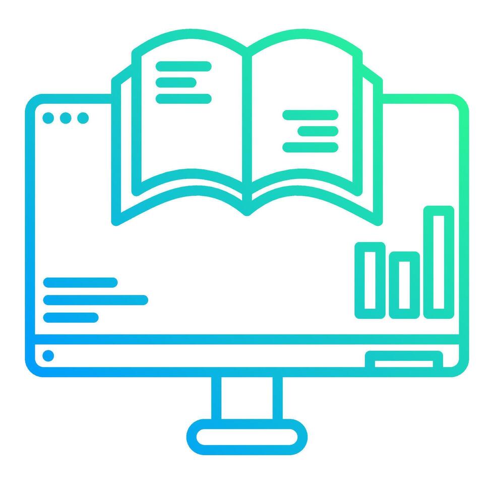 financial book and computer, bookkeeping and business icon vector