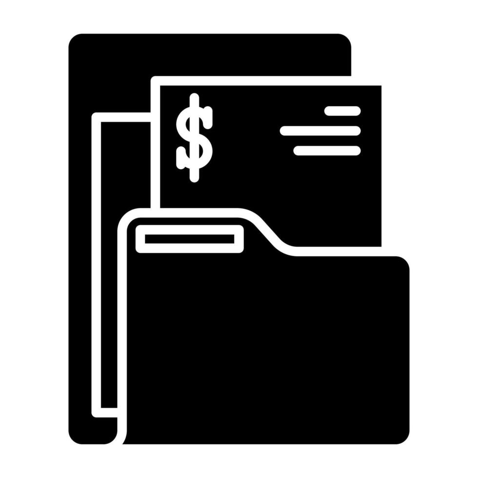 folder and document, bookkeeping and business icon vector