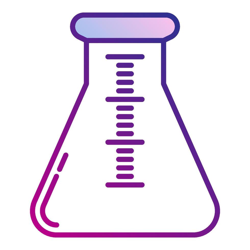 erlenmeyer tube icon on transparent background vector