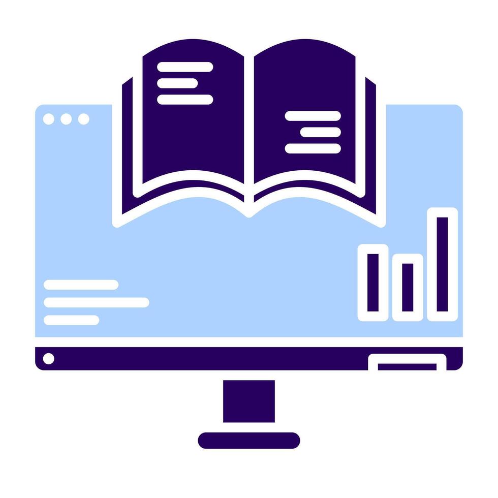 financial book and computer, bookkeeping and business icon vector