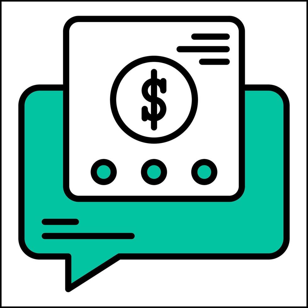 chat icon and financial report, bookkeeping and business icon vector