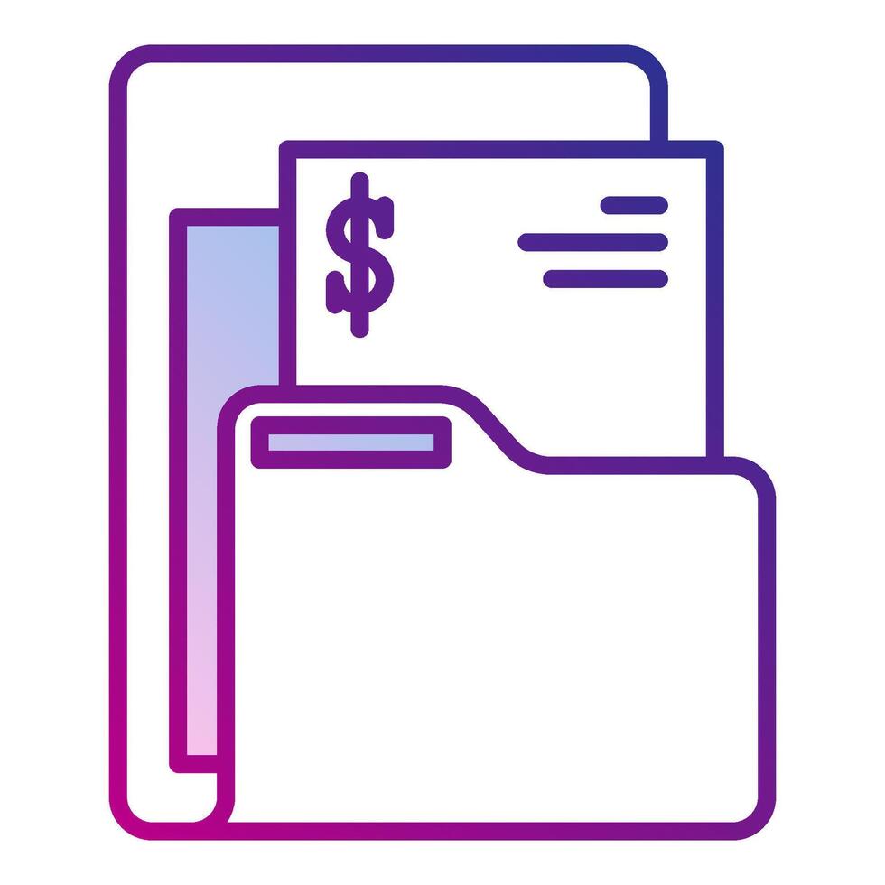 folder and document, bookkeeping and business icon vector