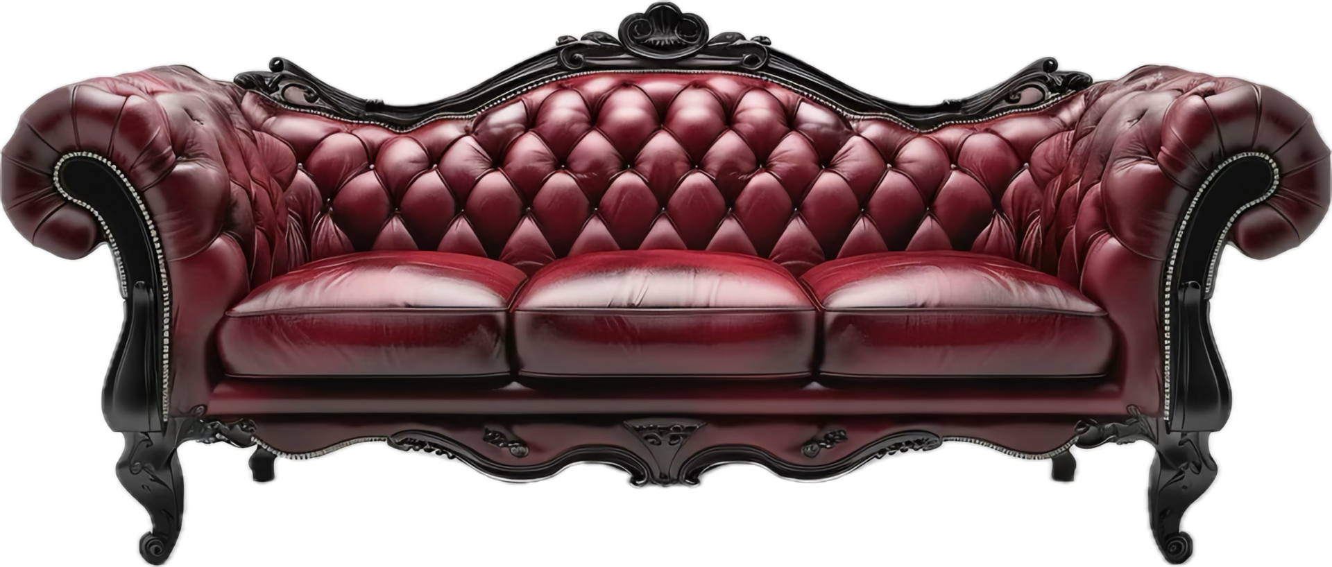Elegant Vintage Sofa with Tufted Upholstery. png