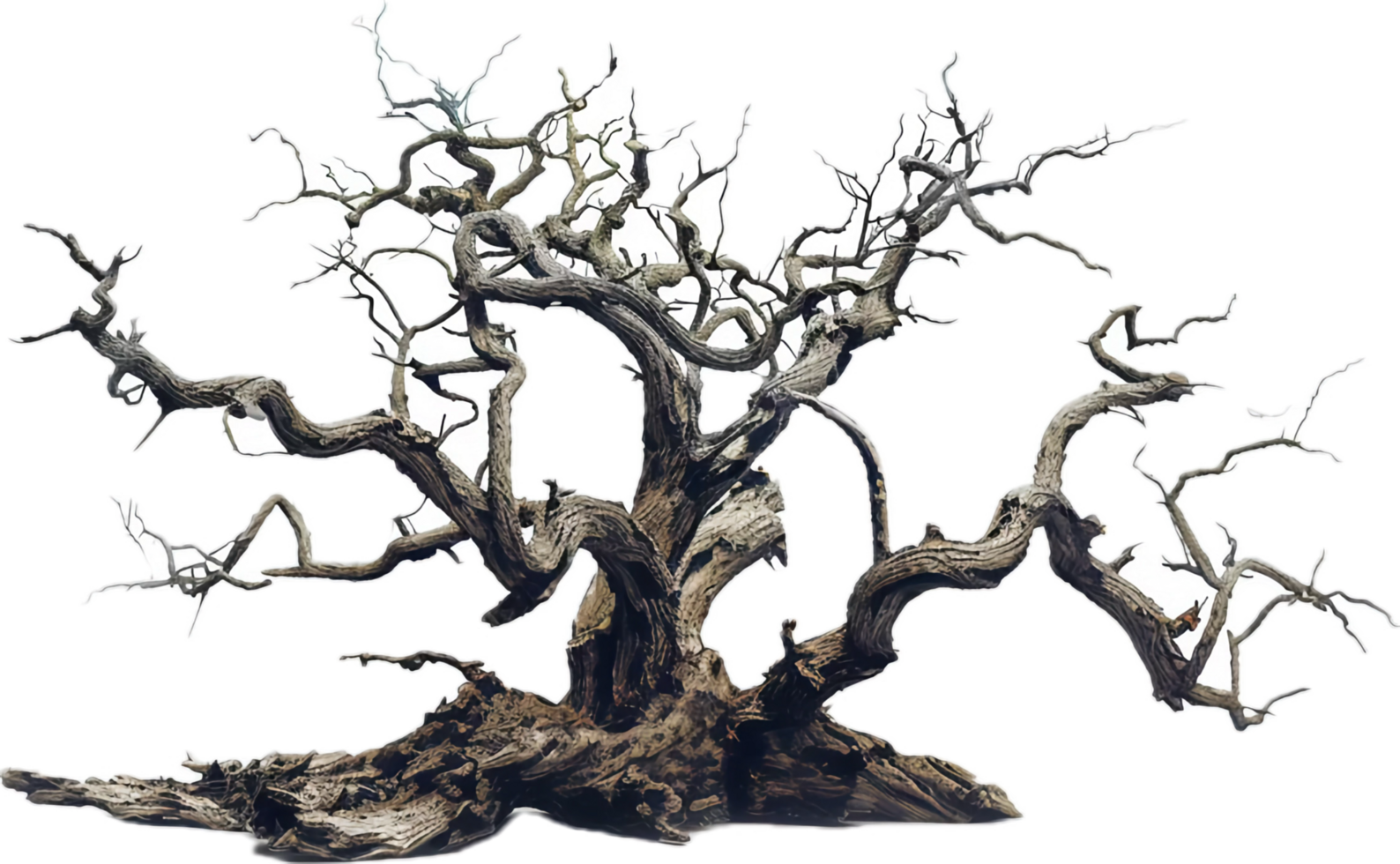 Twisted Dead Tree with Bare Branches. png