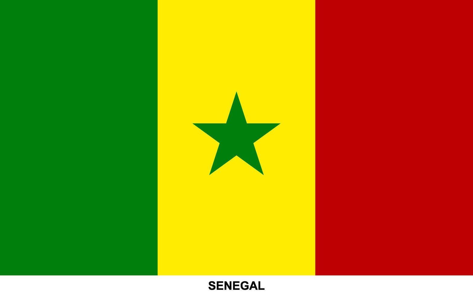 Flag of SENEGAL, SENEGAL national flag vector