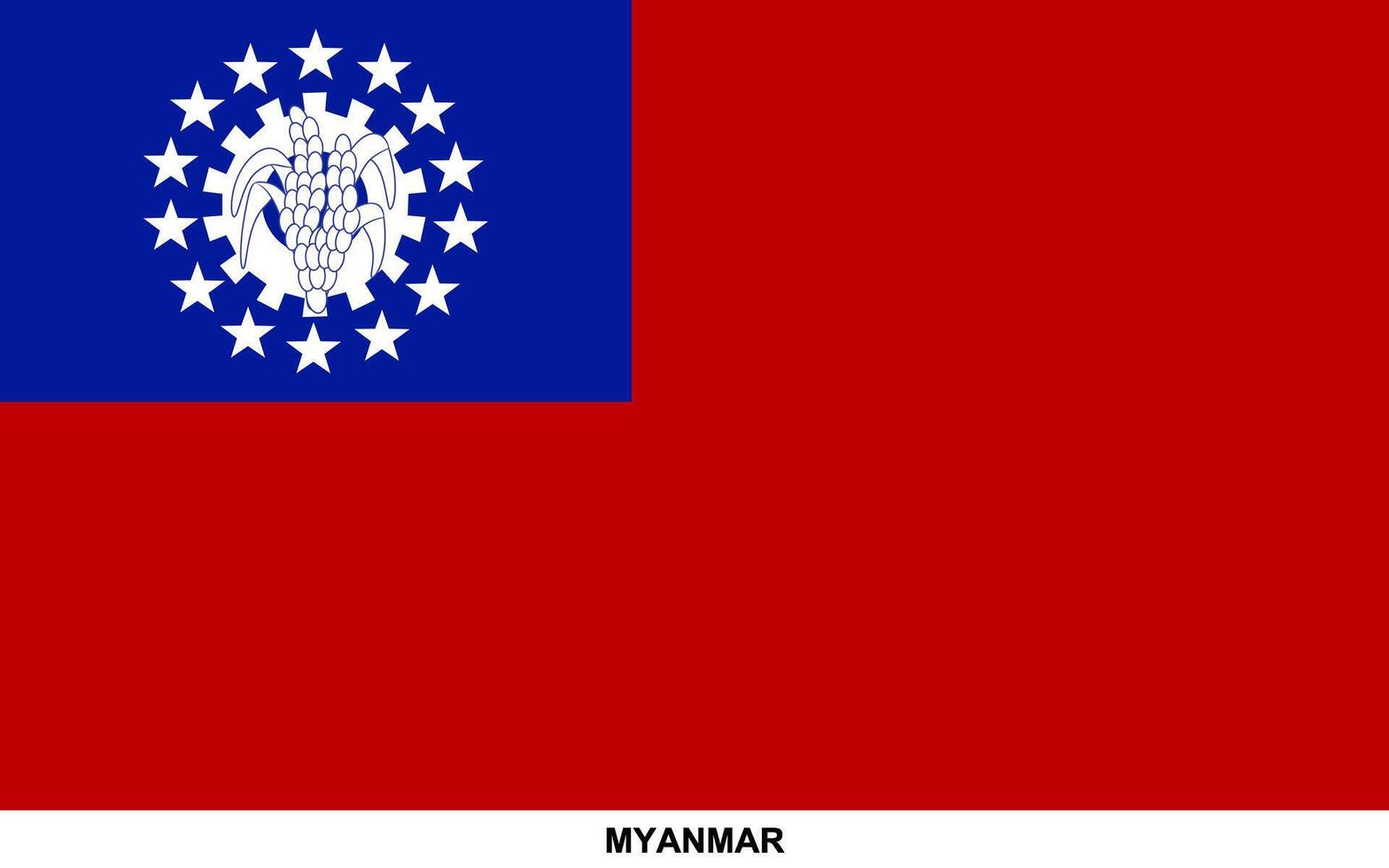 Flag of MYANMAR, MYANMAR national flag vector