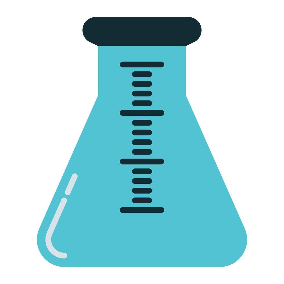 erlenmeyer tube icon on transparent background vector