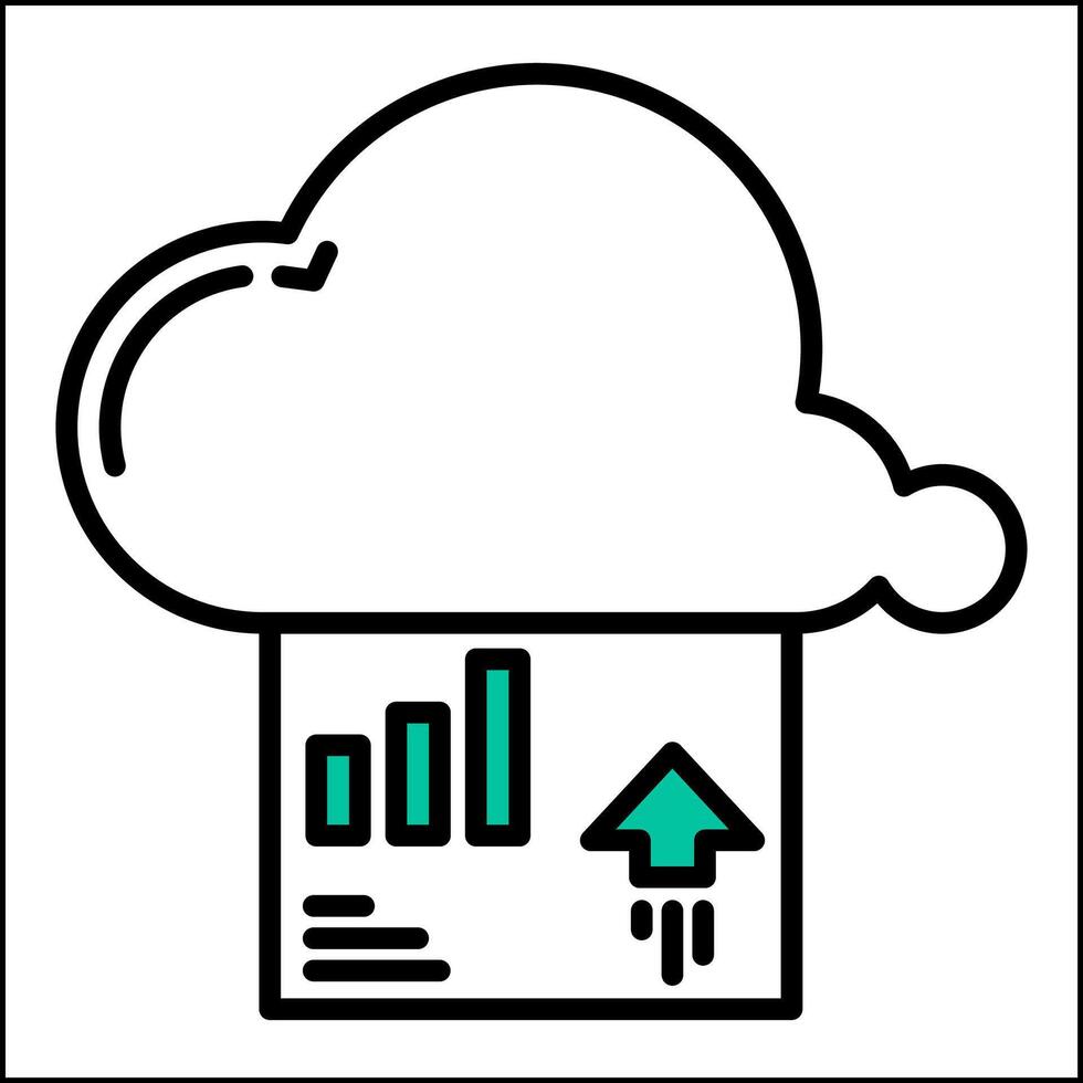 report data upload, bookkeeping and business icon vector