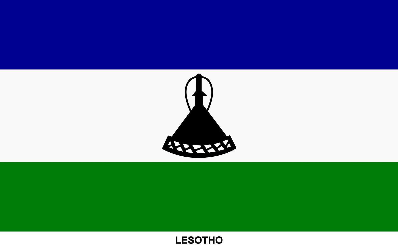 Flag of LESOTHO, LESOTHO national flag vector