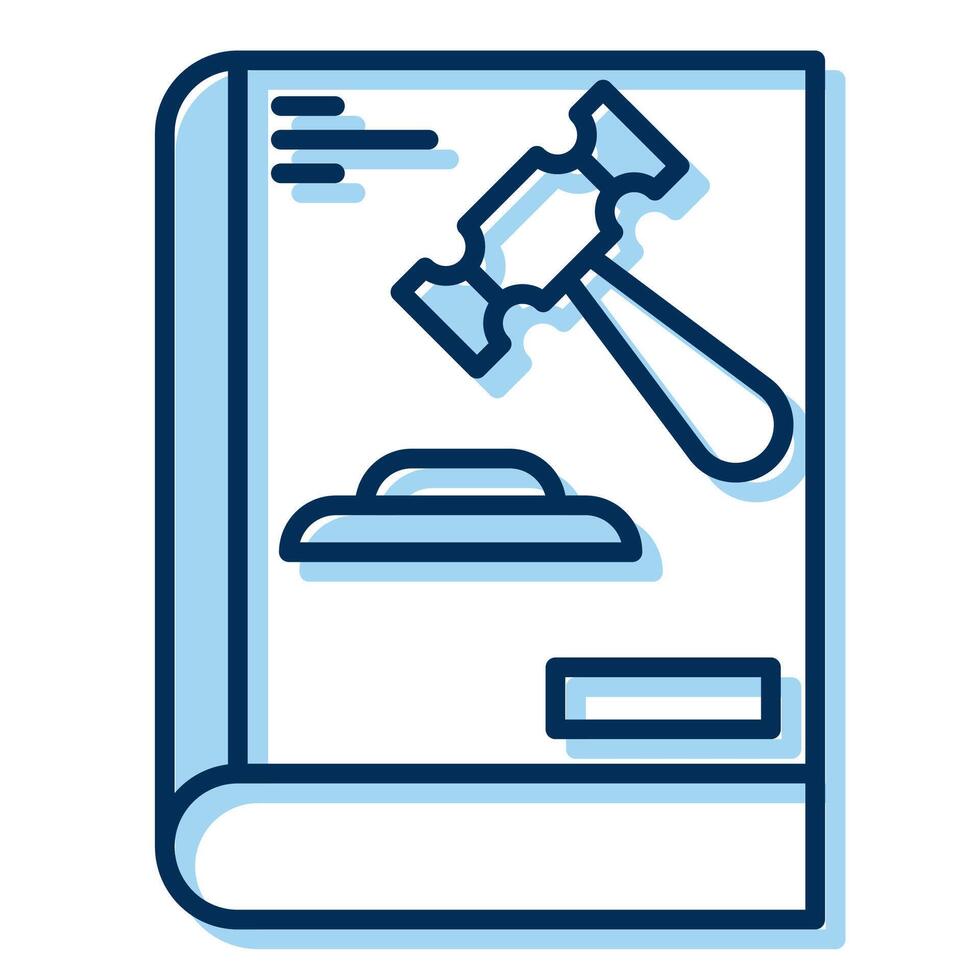 chapter book icon, judge and court tools icon vector