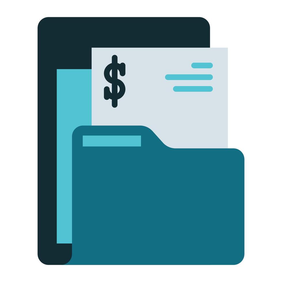 folder and document, bookkeeping and business icon vector