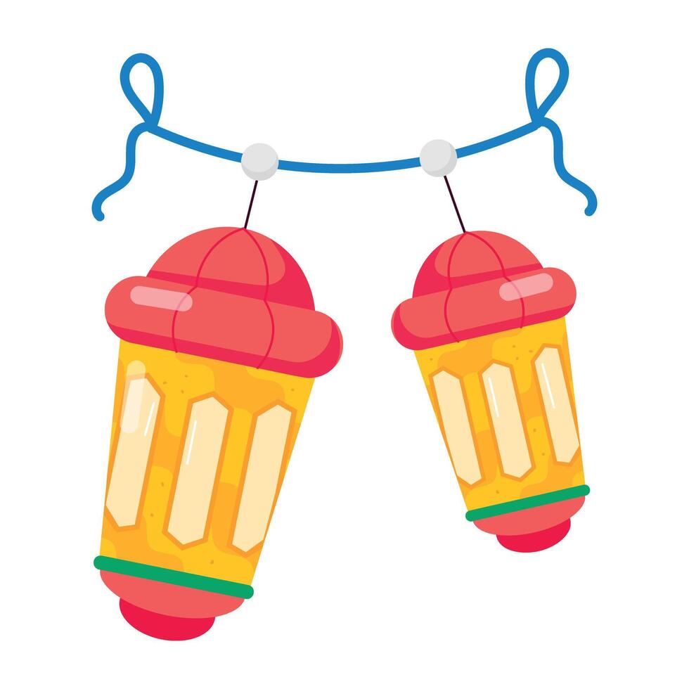 Eid and Hajj Rituals Flat Stickers vector