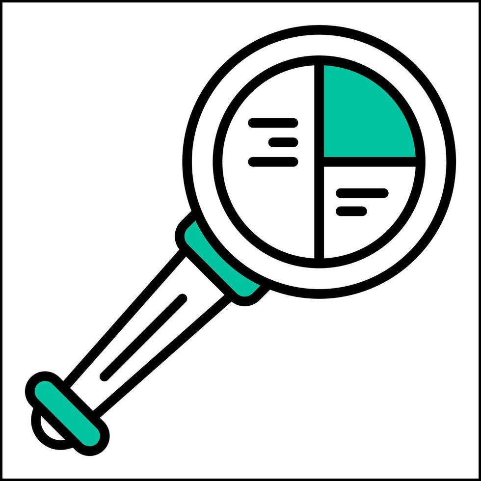magnifying glass, bookkeeping and business icon vector