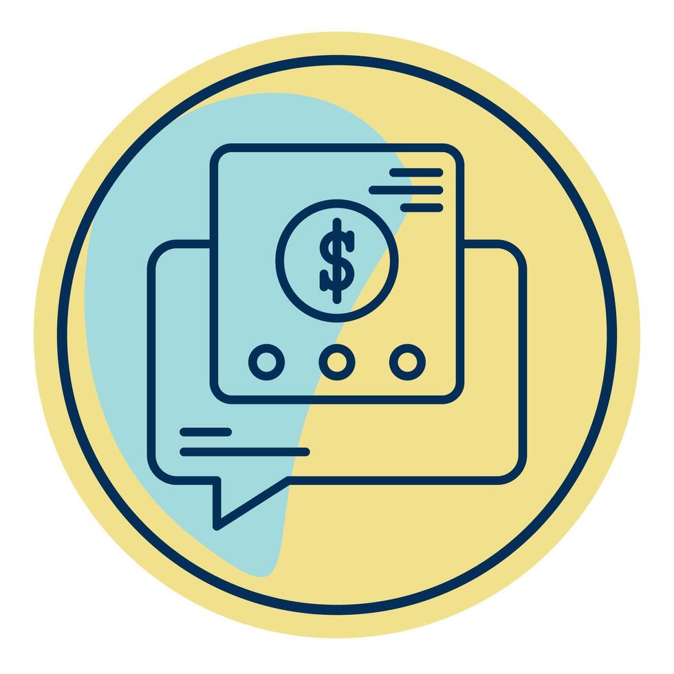 chat icon and financial report, bookkeeping and business icon vector