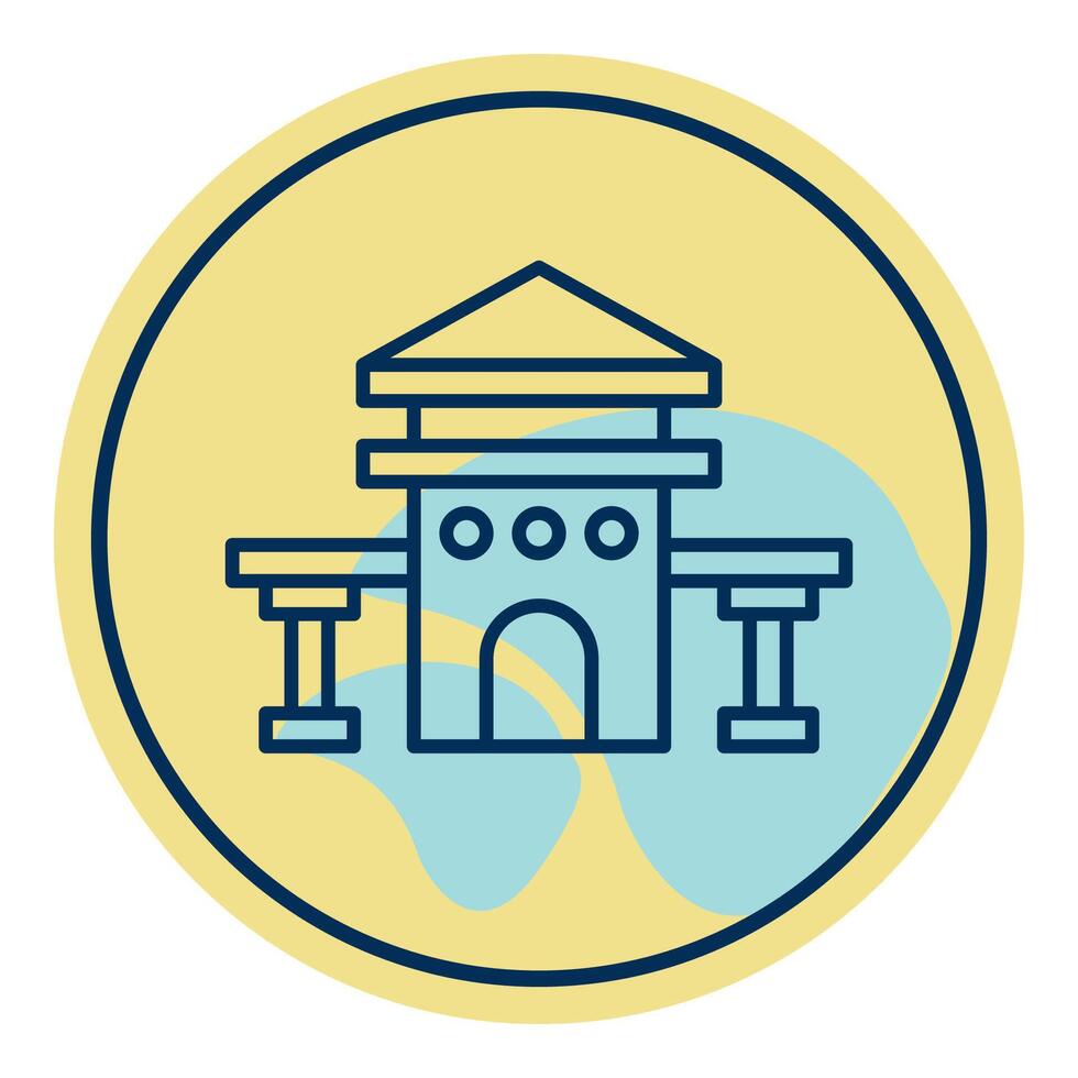 courthouse icon, judge and court tools icon vector