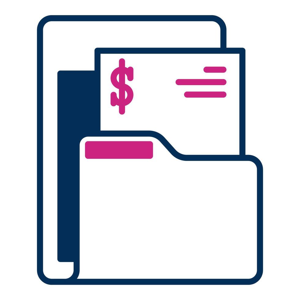 folder and document, bookkeeping and business icon vector